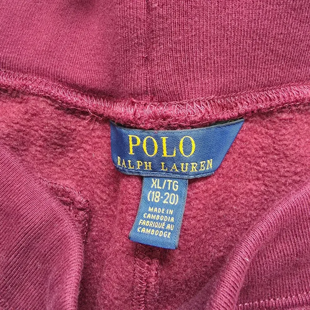 Polo Ralph Lauren Maroon Boys Youth Sweatpants Joggers sz Extra Large (18/20)